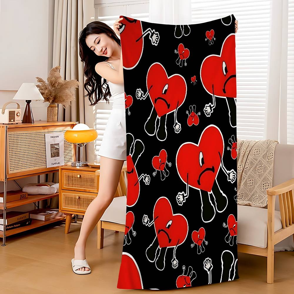 B-Bads B-Bunnys Art Microfiber Printed Beach Towel Mountain Climbing Yoga Beach Swimming Running Absorbent Soft Towel