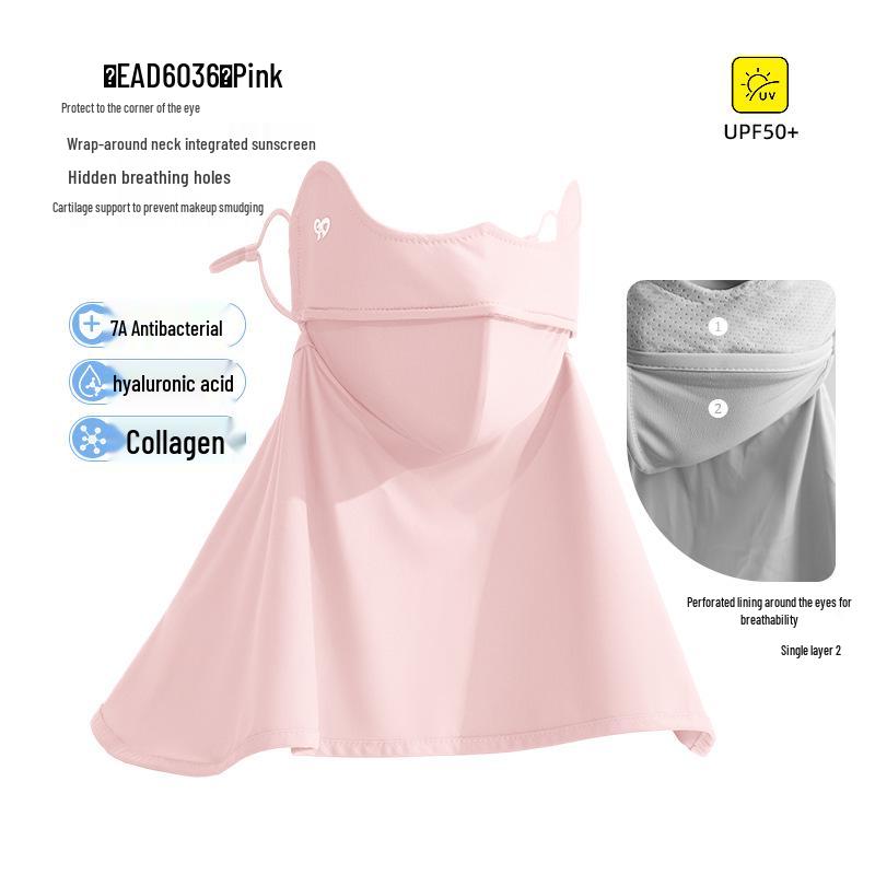 5D Breathable UV Protection Ice Silk Face & Neck Veil for Women - Summer Cycling & Driving