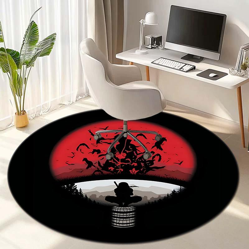 Famous Cartoon NARUTO Protagonist Uzumaki Naruto Round Carpet Soft Home Decoration Anti-slip Door Mat Outdoor Picnic Mat Carpet M7