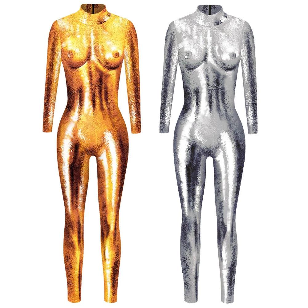 Body Skin Pattern 3D Printed Cosplay Costume Sexy Jumpsuit Bodysuit Adult Carnival Party Clothing S-XL Monos Mujer