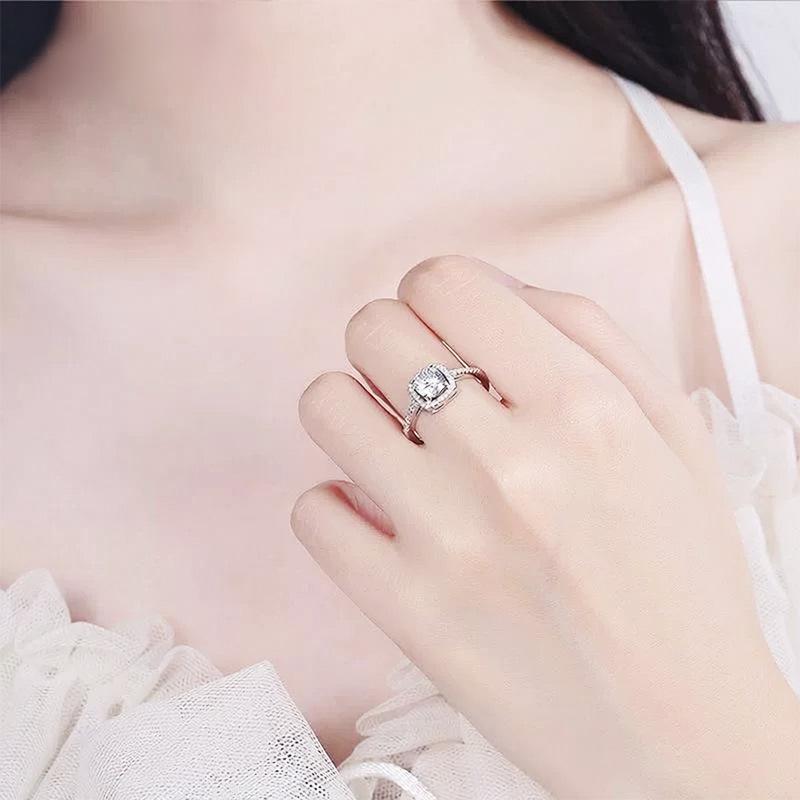 Copper Ring Zircon Exquisite For Women Cassic Wedding Jewelry Engagement Bands Fine Fashion Gift Party High Quality