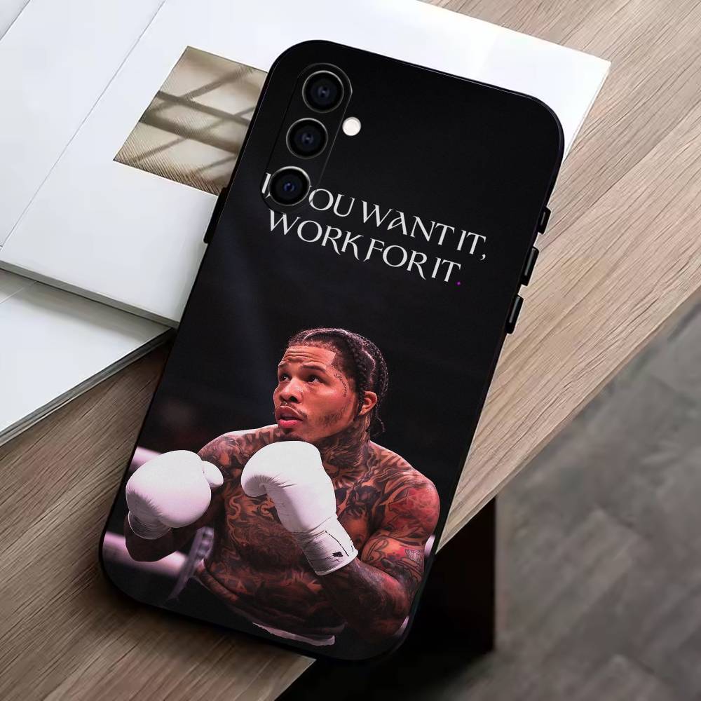 

Gervonta Tank Davis Phone Case Black Silicone Soft For Samsung Galaxy A73,A72,A71,A70,A53,A52,A51 Samsung a73 5g
