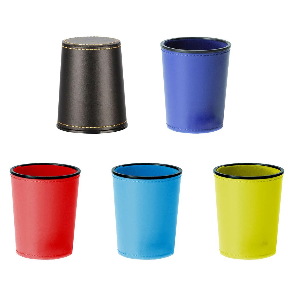 PU Leather Dice Cup Fashion Simple Dice Shaker Cup Flannel Interior Quiet Shaker Cup Clubs Entertainment Dice Cup