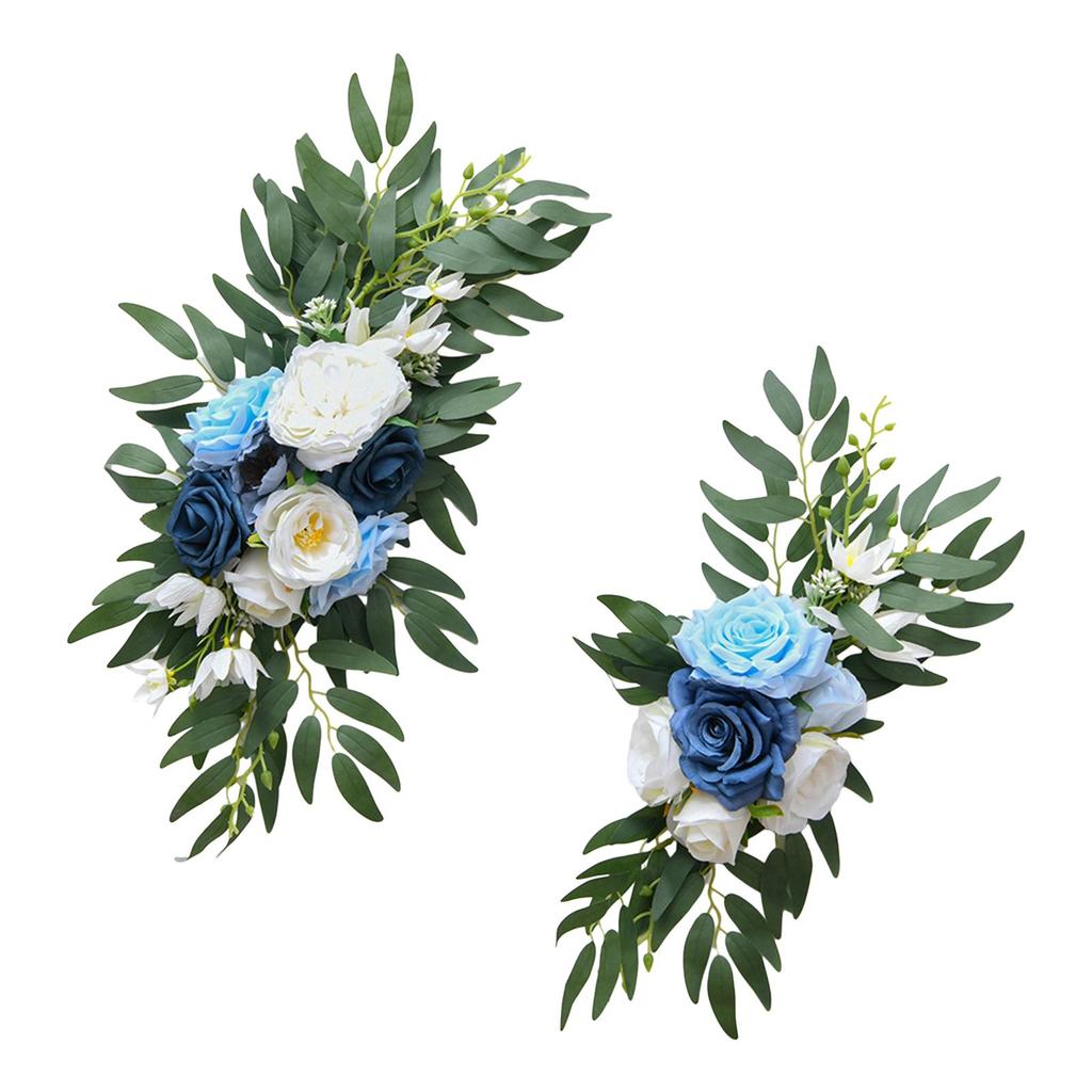 2x Artificial Wedding Arch Flowers Artificial Flowers Swag Set Wedding Welcome