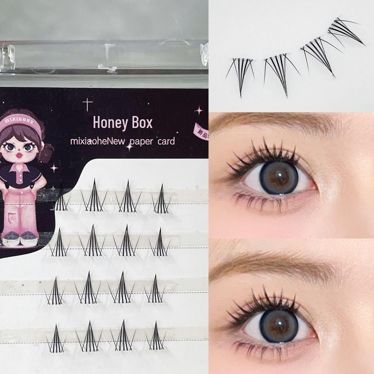 

Потрясающие медовые ресницы: Сегментированный одиночный пучок, Изысканный фотогеничный, Большая емкость, Симуляция чистого желания, Накладные ресницы