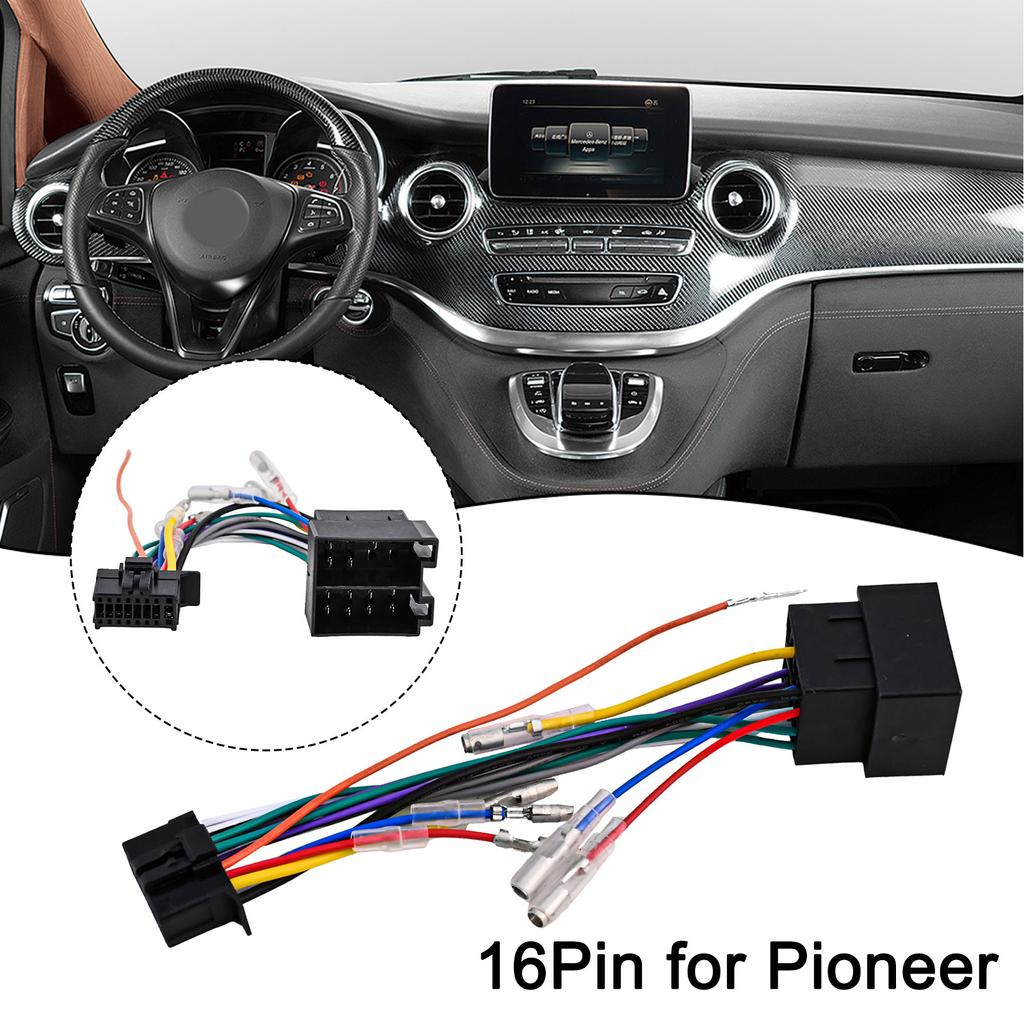 16 Pin Wiring Harness Car Radio Wiring Harness Vehicle Audio Upgrade Non-destructive Transfer Perfect Fit For Car Radio