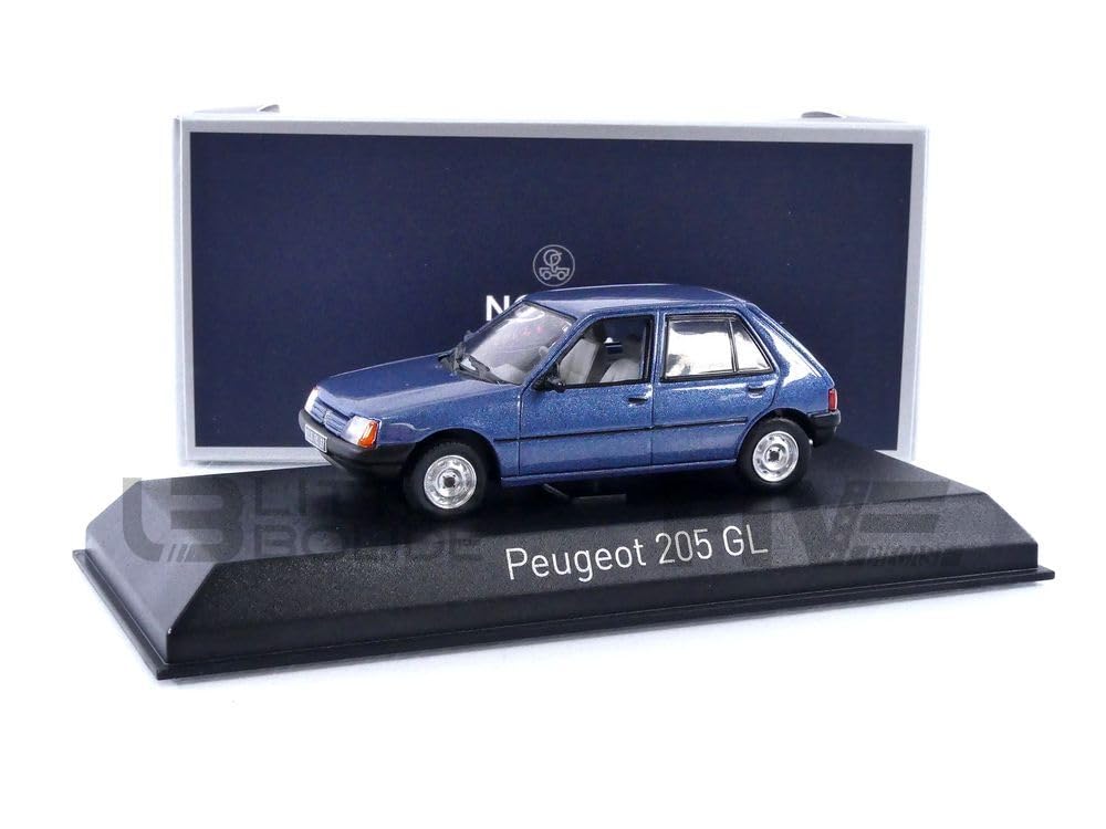 Norev scale Peugeot 205 GL 1988 Ming Blue finished product 1/43