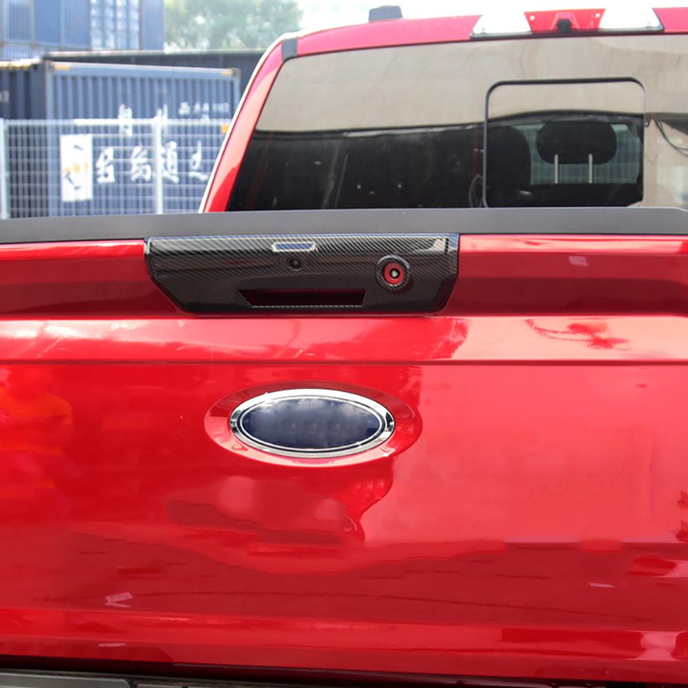 Carbon Fiber Style Tailgate Door Handle Cover Trim For Ford F150 2021 Accessorie