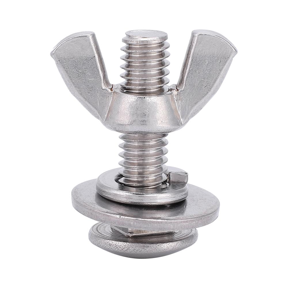 2Pcs 316 Stainless Steel Diving Screws Butterfly Bolts Wing Nuts