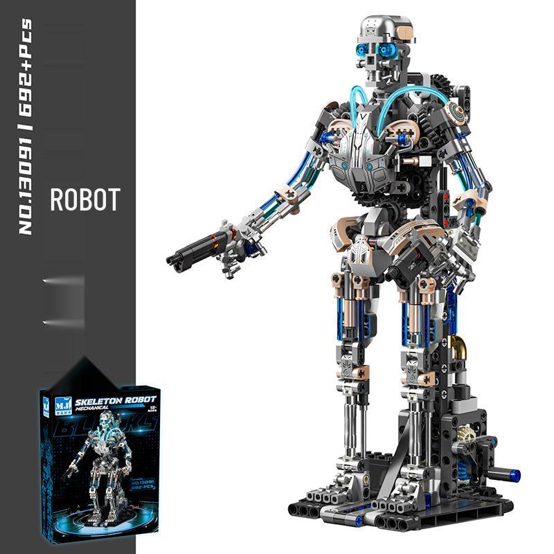 

Совместимые с Lego механические сборные модели попугая, акулы, кита и осьминога