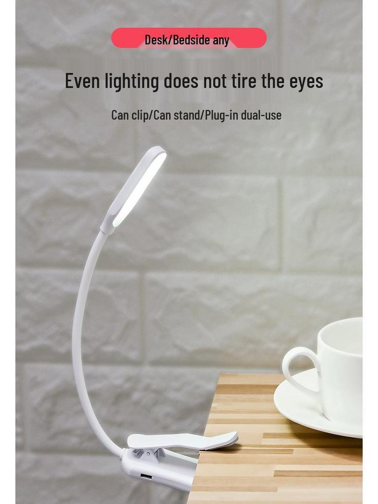 LED Eye Protection USB Clip-On Desk Lamp for Reading