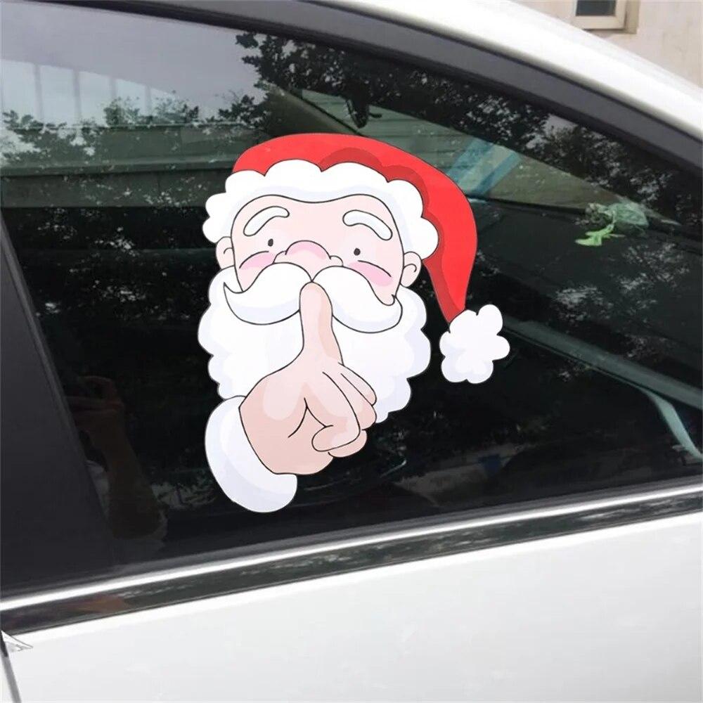 Christmas Car Rear Window Windshield Waving Wipers Self-adhesive Sticker Decal for Christmas Xmas Vehicle Auto Decor 1PC