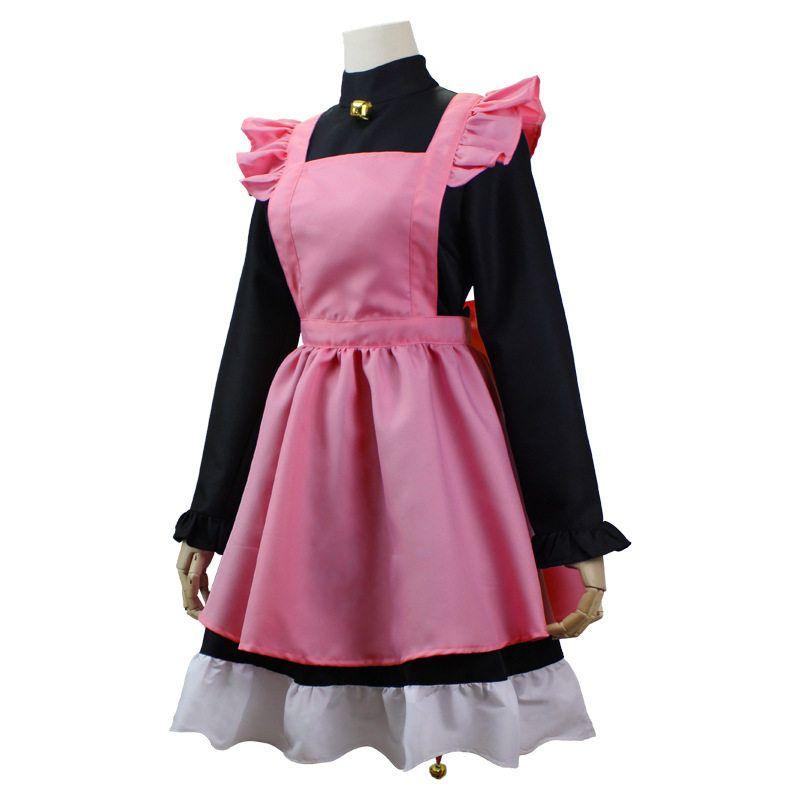 Cardcaptor Sakura Cosplay Costume, Sakura Kinomoto Cosplay Pink and Black Rei Ka Cat Outfit Full Set in Stock