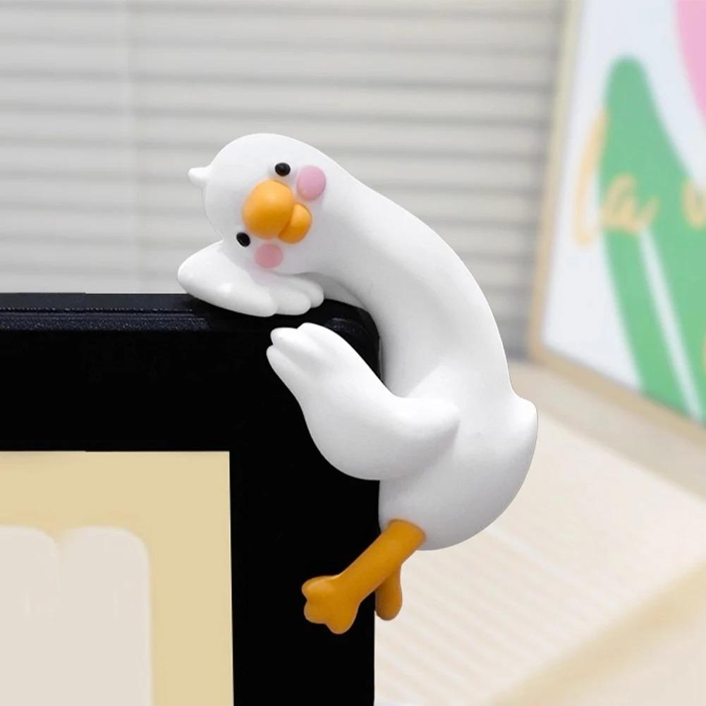

4Pcs Mini Lazy Ducks Desk Ornaments,Lazy Goose Figurines for Computer Monitor Decor,Tiny Adorable Duck Statues,Car Dashboard Office Desks Accessories белый