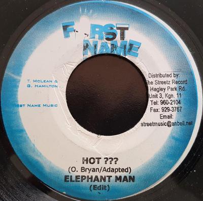 7inch Record ELEPHANT MAN - Hot ??? NONE First Name Musi 2003 Jamaica Reggae, Ska & Dub Used