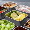 201/304 Stainless Steel Storage Tray With Lids Rectangle Food Container Sausage Noodles Fruit Plates Home Kitchen Organizers