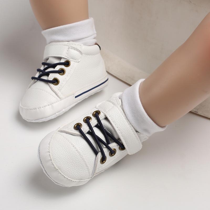 Spring and Autumn 0-1 Years Old Baby Learning Shoes High-top Casual Shoes Leather Baby Shoes Baby Shoes