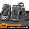 FD03-Car TPU Zinc Alloy Key Case Bag Car KeyChain Metal Key Shell For VW Polo Tiguan Golf 4 5 Jetta Beetle Scirocco Passat