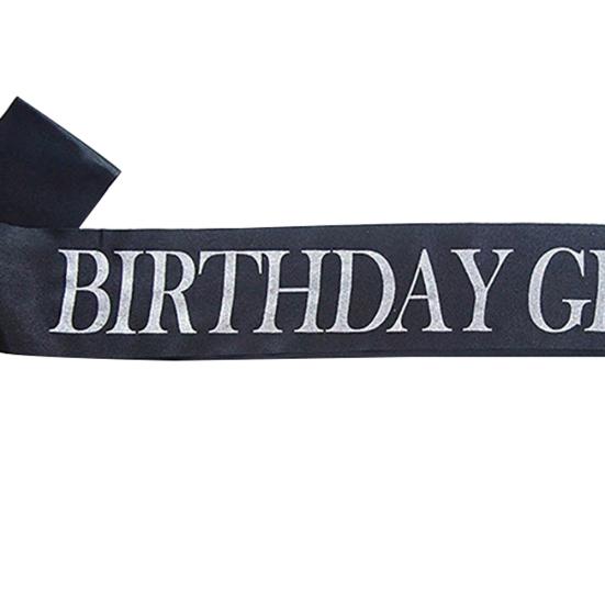 Geburtstag Mädchen Brief gedruckt Schärpe Schultergurt Gürtel Party dekorative Gefälligkeiten