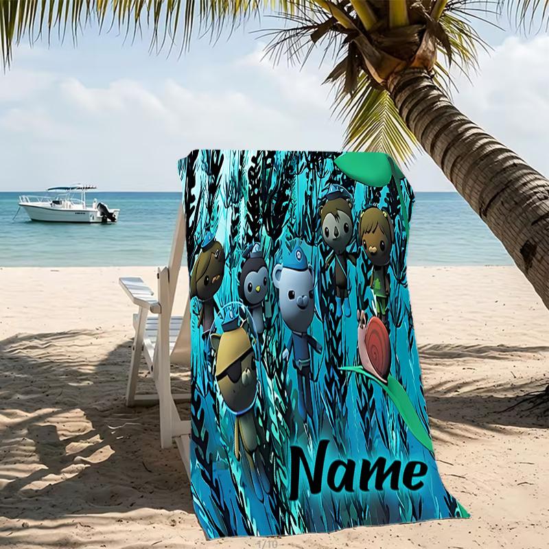 Customizable personalized beach towels Octonauts themed designs.Suitable for the beach, yoga, sports;ideal as beach accessories