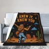 Western Cowgirl I Knew It I Knew You Blankets TS5 Flannel Funny Breathable Throw Blankets for Bed Sofa Textile Decor,