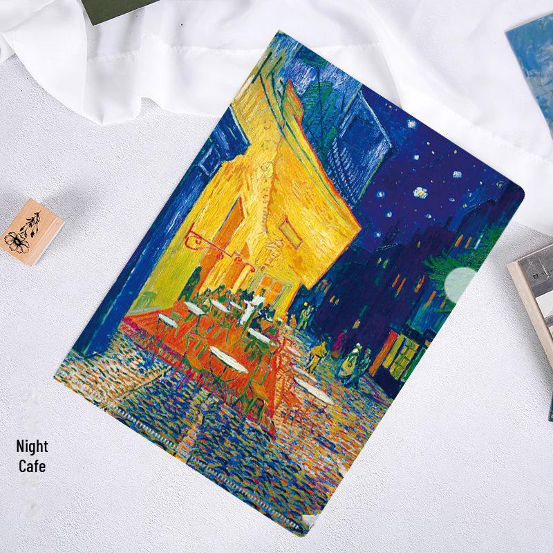 World-Famous Paintings L-Shaped A4 Folder: Monet & Van Gogh Art, Perfect for Student and Office Storage