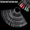 50 Nail Color Card Clear Nail Swatches Color Card Display Chart Gel Polish Template Nail Art Sample Stand Acrylic Palette
