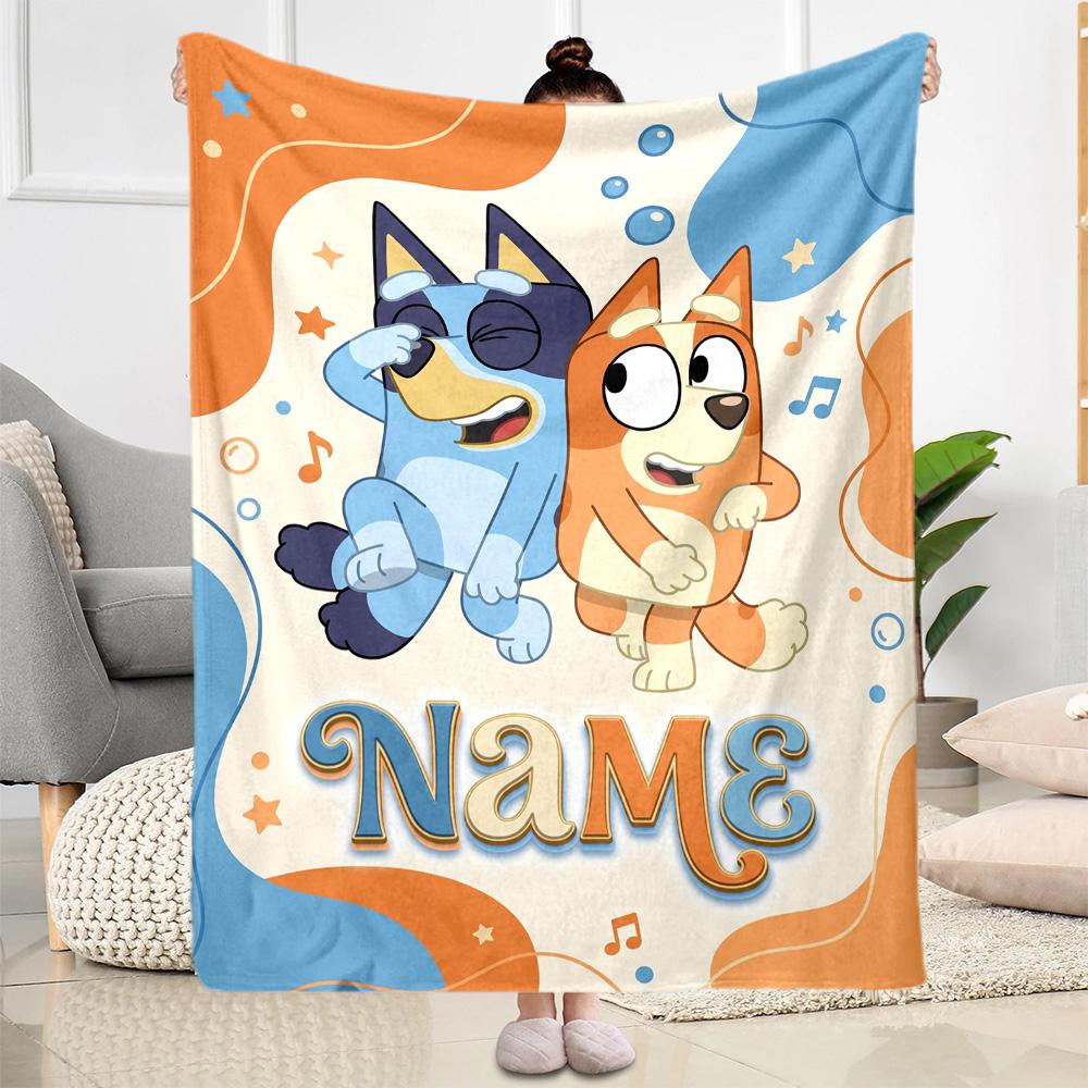 Happy Birthday Celebration Customize Your Name Blanket Gift Customizable Blanket Comfortable Suitable for Sofa Living Room Office Chair Seaside