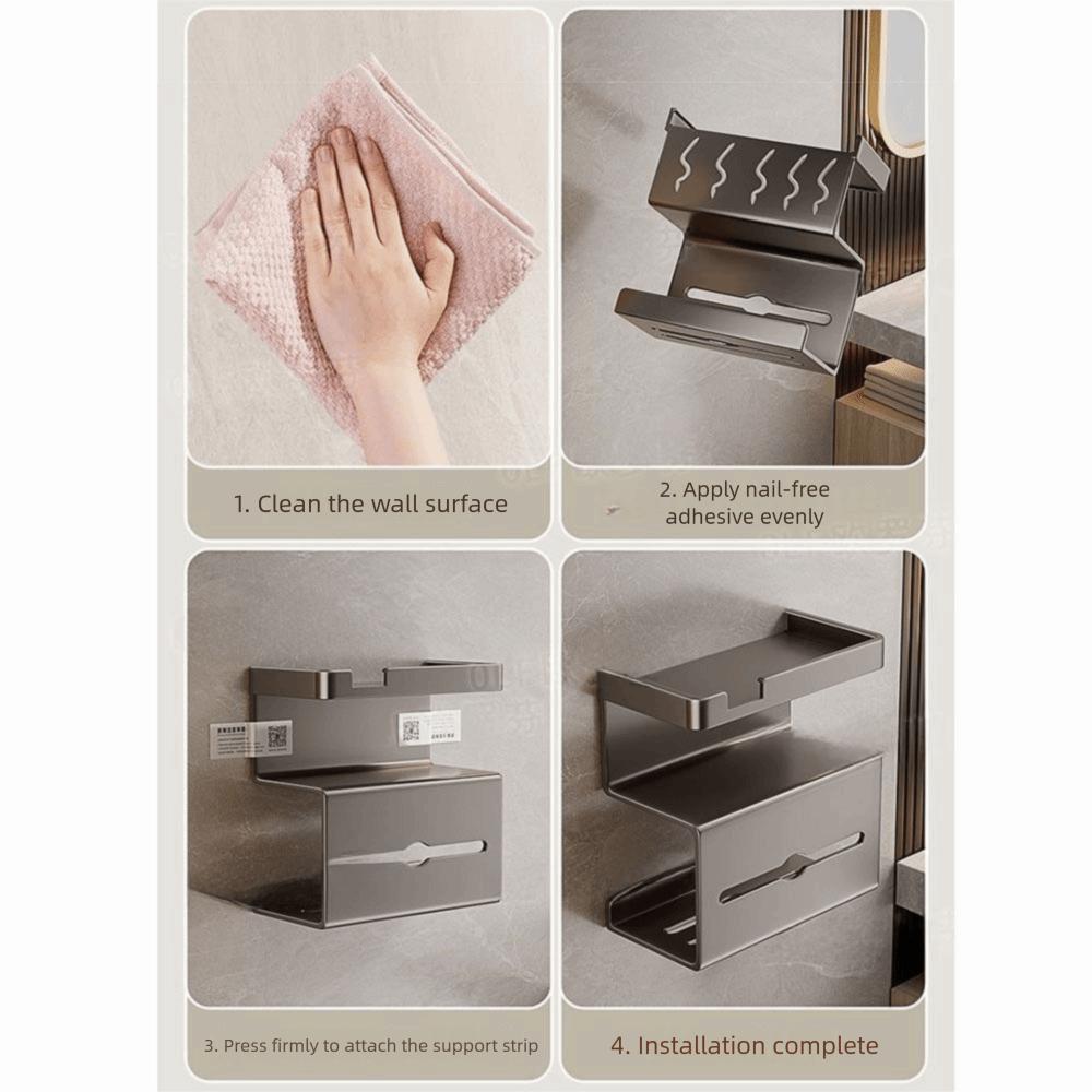 Strong Load-bearing Toilet Paper Storage Rack Wall Mounted Bathroom Tissue Dispenser Bathroom