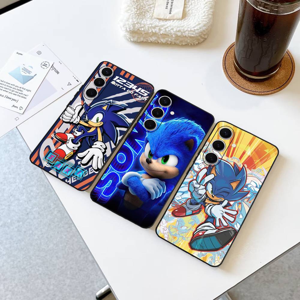 Game Sonic Movie Anime Phone Case For Samsung S 24 Fe 25 Ultra Plus 20 Lite 21 30 22 23 24 22 Ultra 5G Fundas
