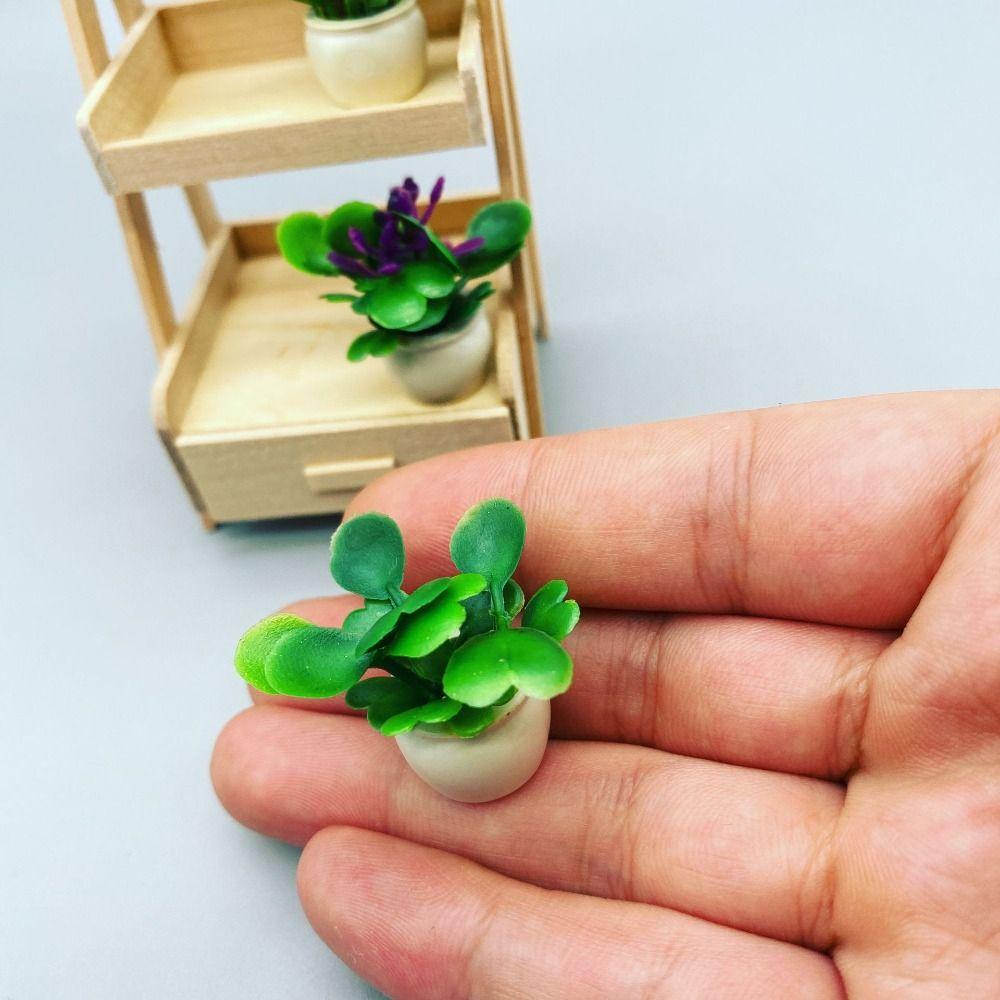 Mini Mini Tree Potted 1:12 Dollhouse Dollhouse Green Plant Simulation Potted Plants  Kids Gift