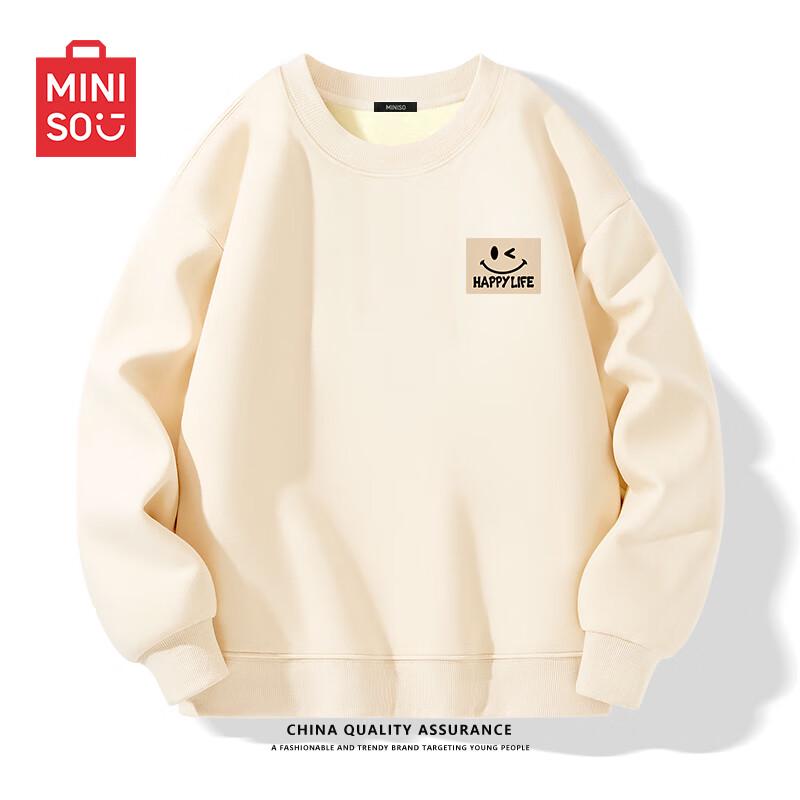 

MINISO Men s Festive Fleece-Lined Round Neck Sweatshirt 2XL