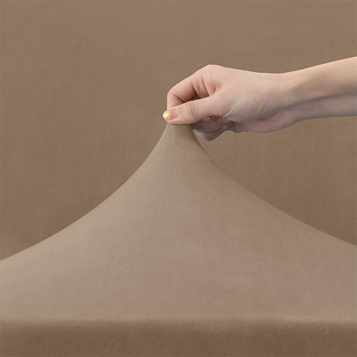 Club Armchair Cover, Velvet, Beige, Cappuccino