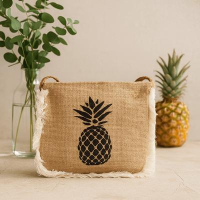 Pineapple Print Fringe Bag