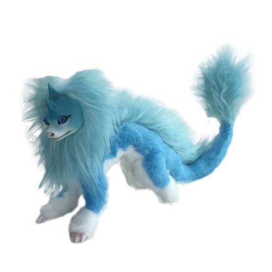 Cartoon Dragon Plush Soft Toy Doll Cuddly Stuffed Animal Creature for Kids светло-синий