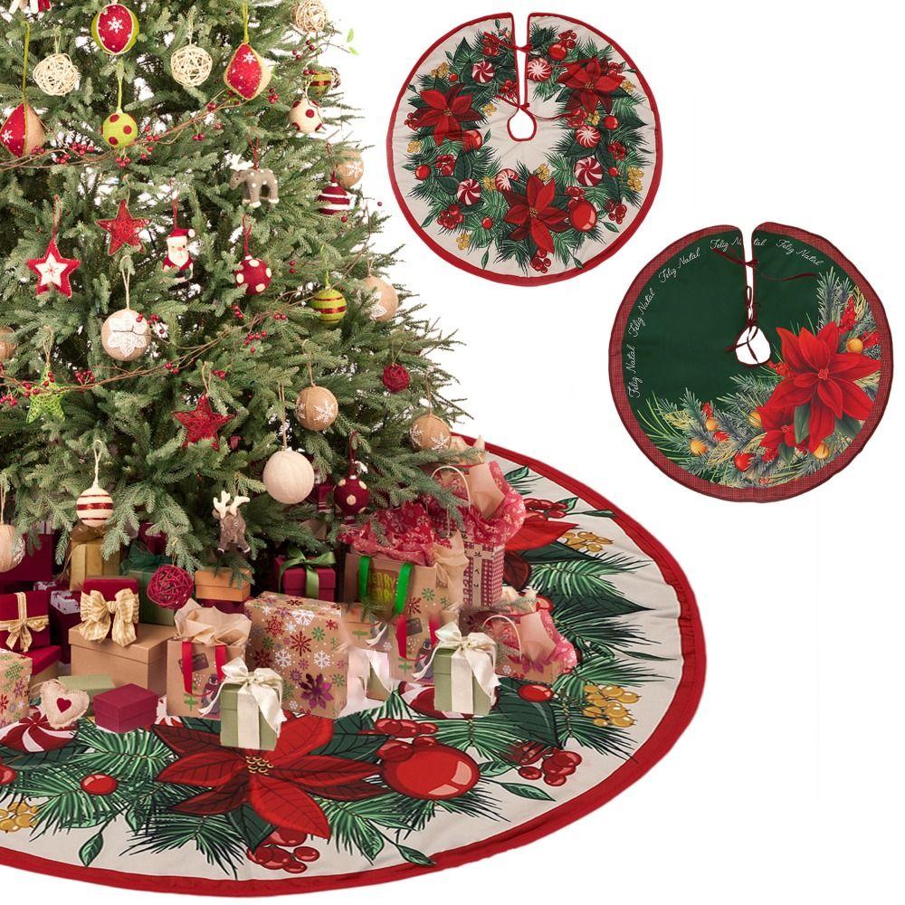 Creative Christmas Tree Apron Round Xmas Tree Skirt Christmas Base Cover  Tree Base Supplies