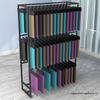 Double-Sided Leather Fabric Swatch Display Rack for Home Textiles