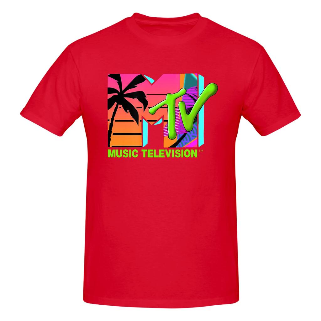 1 Piece Retro Mtv Logo Novelty Graphic 100 Cotton Tshirt Rretro Style Tees Tops For Unisex