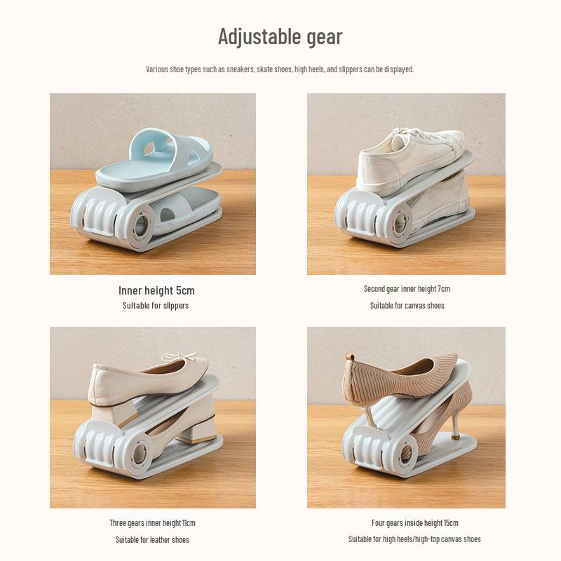 Adjustable Multi-Layer Folding Shoe Rack - Space-Saving Shoe Storage Cabinet