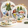 DIY Cross Stitch Kit Multi-Purpose Counted Stamped Embroidery Kit Handmade Christmas Series Craft Needlework for Adults Beginner