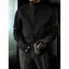 Men's 2025 Autumn/Winter Woolen Coat, Hong Kong Style, Solid Color, Stand Collar, Versatile and Trendy.