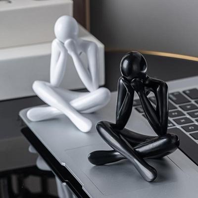 Pensador Estatuas Abstractas Esculturas Figurilla Sala de Estar Decoración del Hogar Adornos de Escritorio