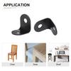 DTGN 12x12x9mm (LxWxH) L-Bracket Angle Braces, 10 Pieces, Metal Right-Angle Brackets for Wood Furniture Repair, Black
