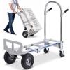 Aluminum Hand Truck, 2 In 1, 362.9 Kg Load Capacity, Heavy Duty Industrial Convertible Folding Hand Truck and Dolly