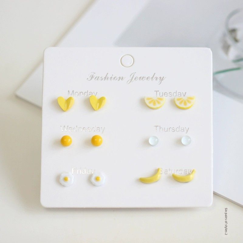 

Fresh Handmade Jingdezhen Ceramic Cat s Paw Stud Earrings Six pairs of styles 2