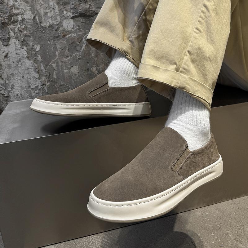 Fashion The New Men's Suede Casual Loafers For Autumn And Winter Are Comfortable Lightweight Walking Shoe And Breathable Driving Shoes