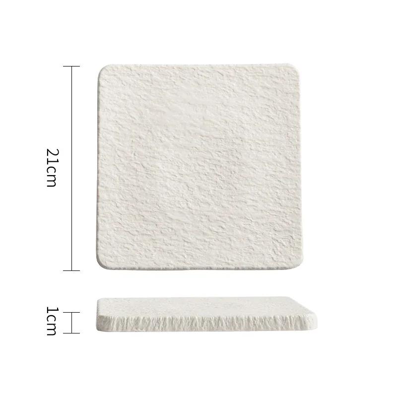 طبق سيراميك بنقشة حجر، طبق ستيك، طبق تقديم، أطباق كيك، طبق حلويات، طبق سوشي، أدوات مائدة مطعم للمطبخ الجزيئي