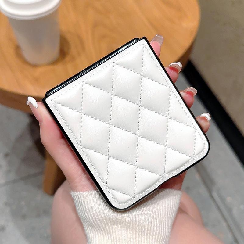 Für Motorola Razr 40 Ultra 5G PU-Lederbeschichtete PC-Handyhülle Rautenmuster Geprägte Handyhülle