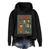Women's And Men's Unisex Fashion Outfit Sweatsuit  Printed Long Sleeved  Casual Hooded Sweatshirt