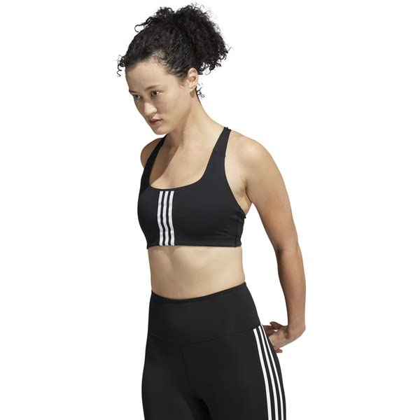 Adidas Sports Bra Powerimpact Training Medium Support Bra VW600 JLB Women's Black/White (HE9063)